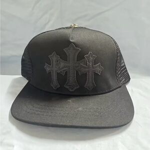 Black Cross Embroidered Cap